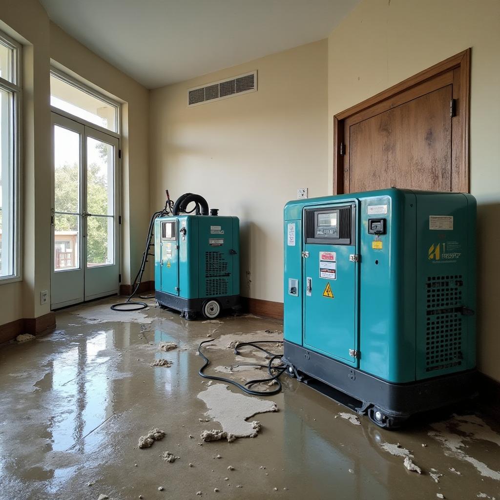Industrial dehumidifiers and air movers